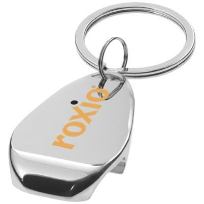 Branded Promotional DON BOTTLE OPENER KEYRING CHAIN in Silver Bottle Opener From Concept Incentives.