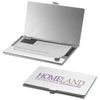 Branded Promotional NEW YORK BUSINESS CARD HOLDER with Mirror in Silver Business Card Holder From Concept Incentives.