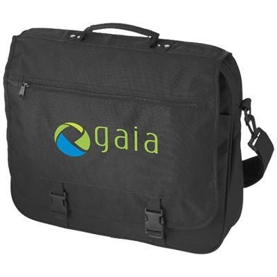 Branded Promotional ANCHORAGE CONFERENCE BAG in Black Solid Bag From Concept Incentives.