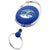 Branded Promotional GERLOS ROLLER CLIP KEYRING CHAIN in Blue Pull Reel Pass Holder From Concept Incentives.