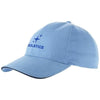 Branded Promotional CHALLENGE 6 PANEL SANDWICH CAP in Ocean Blue Baseball Cap From Concept Incentives.