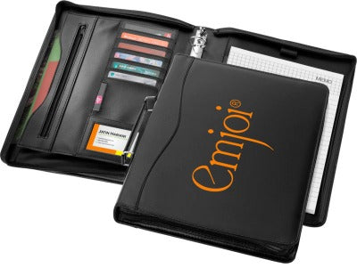 Branded Promotional EBONY A4 BRIEFCASE PORTFOLIO Conference Folder from Concept Incentives