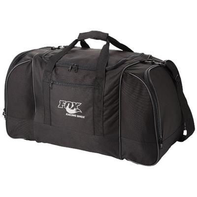 Branded Promotional NEVADA TRAVEL DUFFLE BAG in Black Solid Bag From Concept Incentives.