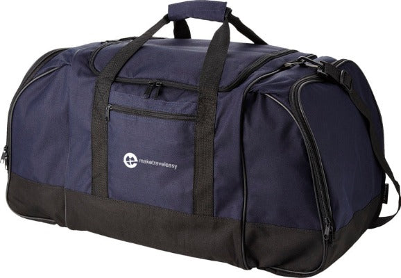 Branded Promotional NEVADA TRAVEL DUFFLE BAG in Black Solid Bag From Concept Incentives.