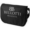 Branded Promotional MALIBU MESSENGER BAG in Black Solid Bag From Concept Incentives.