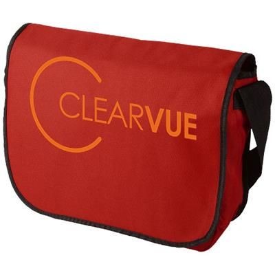 Branded Promotional MALIBU MESSENGER BAG in Red Bag From Concept Incentives.