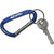 Branded Promotional CARABINEKEY CARABINER HOOK in Blue Keyring From Concept Incentives.