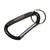 Branded Promotional CARABINEKEY CARABINER HOOK in Black Keyring From Concept Incentives.