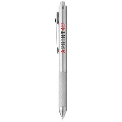 Branded Promotional CASABLANCA 4-IN-1 BALL PEN in Silver Pen From Concept Incentives.