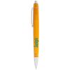 Branded Promotional ALBANY BALL PEN in Clear Transparent Orange Pen From Concept Incentives.