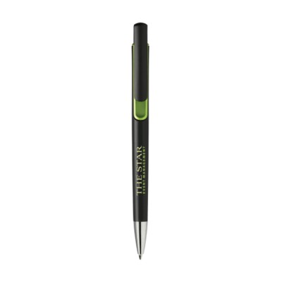 Branded Promotional ACCENTA PEN in Green Pen From Concept Incentives.