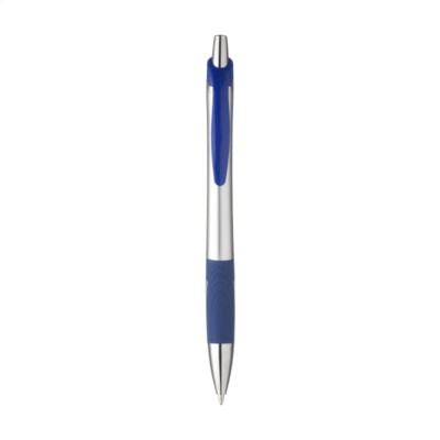 Branded Promotional CURVEY PEN in Dark Blue Pen From Concept Incentives.