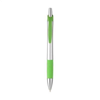 Branded Promotional CURVEY PEN in Green Pen From Concept Incentives.