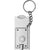 Branded Promotional PLASTIC KEYRING TORCH LIGHT & TROLLEY COIN in Silver Keyring From Concept Incentives.