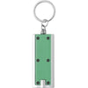 Branded Promotional PLASTIC KEY HOLDER with Light in Transparent Green Keyring From Concept Incentives.