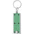 Branded Promotional PLASTIC KEY HOLDER with Light in Transparent Green Keyring From Concept Incentives.