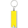 Branded Promotional PLASTIC KEY HOLDER with Light in Yellow Keyring From Concept Incentives.