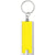 Branded Promotional PLASTIC KEY HOLDER with Light in Yellow Keyring From Concept Incentives.