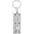 Branded Promotional PLASTIC KEY HOLDER with Light in Silver Keyring From Concept Incentives.