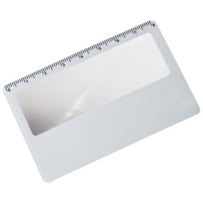 Branded Promotional CREDIT CARD SIZED READING LENS MAGNIFER in White Magnifier From Concept Incentives.