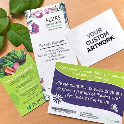 Branded Promotional 100% SEEDS PAPER PANEL CARD Seeded Paper From Concept Incentives.