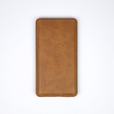 Branded Promotional LEATHER POWER BANK CHARGER 030 from Concept Incentives