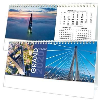 Branded Promotional GRAND DESIGN DESK TOP CALENDAR Calendar From Concept Incentives.