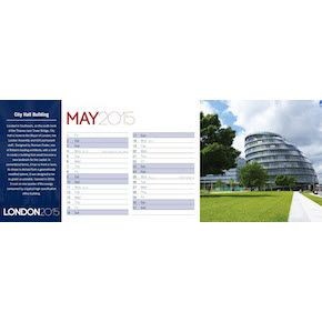 Branded Promotional LONDON DESK CALENDAR Calendar From Concept Incentives.