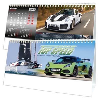 Branded Promotional TOP SPEED DESK TOP CALENDAR Calendar From Concept Incentives.