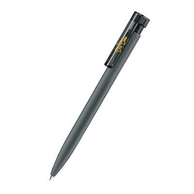 Branded Promotional SENATOR LIBERTY SOFT TOUCH BALL PEN in Anthracite Grey Pen From Concept Incentives.