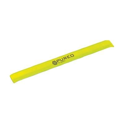 Branded Promotional PLASTIC REFLECTIVE SNAP WRAP NEON FLUORESCENT ARM BAND in White from Concept Incentives