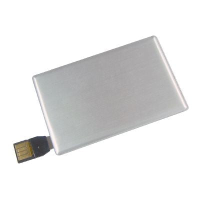 Branded Promotional METAL CARD USB FLASH DRIVE MEMORY STICK in Silver Memory Stick USB From Concept Incentives.