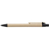 Branded Promotional LEAF ECO FRIENDLY BALL PEN in Natural & Black Pen From Concept Incentives.