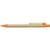 Branded Promotional LEAF ECO FRIENDLY BALL PEN in Natural & Orange Pen From Concept Incentives.