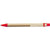 Branded Promotional LEAF ECO FRIENDLY BALL PEN in Natural & Red Pen From Concept Incentives.