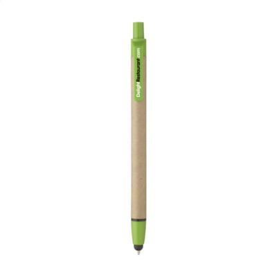 Branded Promotional CARTOPOINT CARDBOARD CARD PEN in Green Pen From Concept Incentives.