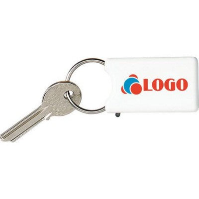 Branded Promotional SAFE KEYRING in White Keyring From Concept Incentives.