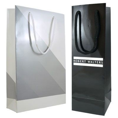 Branded Promotional GLOSS LAMINATED PAPER CARRIER BAG with Pp Rope Handles Carrier Bag From Concept Incentives.