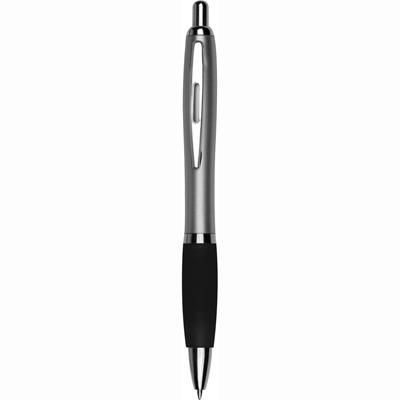 Branded Promotional BALL PEN with Plastic Silver Barrel & Colour Grip Pen From Concept Incentives.