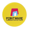 Branded Promotional MEMOMAGNET ROUND √ò 30 MM in Yellow Fridge Magnet From Concept Incentives.