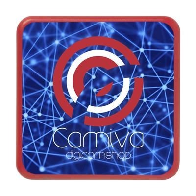 Branded Promotional MEMO MAGNET SQUARE 42X42MM in Red Fridge Magnet From Concept Incentives.