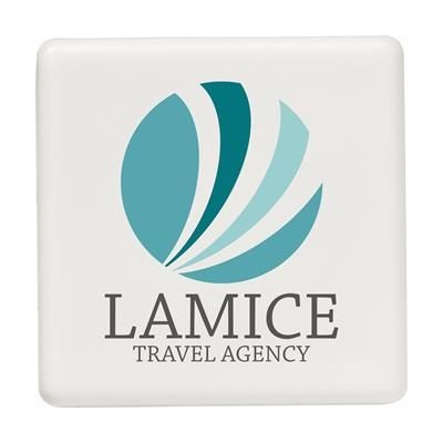 Branded Promotional MEMO MAGNET SQUARE 30X30MM in White Fridge Magnet From Concept Incentives.