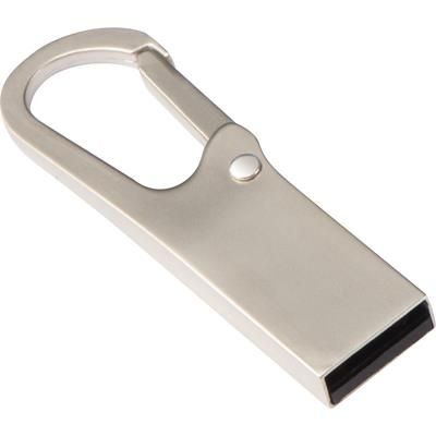 Branded Promotional METAL USB STICK with Carabiner-8gb Memory Stick USB From Concept Incentives.