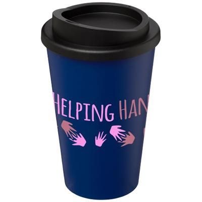 Branded Promotional AMERICANO¬Æ 350 ML THERMAL INSULATED TUMBLER in Blue-black Solid Travel Mug From Concept Incentives.