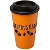 Branded Promotional AMERICANO¬Æ 350 ML THERMAL INSULATED TUMBLER in Orange-black Solid Travel Mug From Concept Incentives.