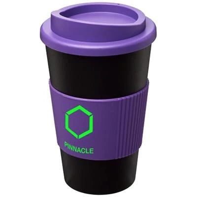 AMERICANO 350 ML THERMAL INSULATED TUMBLER with Grip in Black