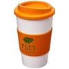 AMERICANO 350 ML THERMAL INSULATED TUMBLER with Grip in White