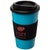 Branded Promotional AMERICANO¬Æ 350 ML THERMAL INSULATED TUMBLER with Grip in Aqua Blue-black Solid Travel Mug From Concept Incentives.