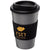 Branded Promotional AMERICANO¬Æ 350 ML THERMAL INSULATED TUMBLER with Grip in Silver-black Solid Travel Mug From Concept Incentives.