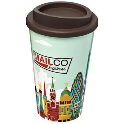 Branded Promotional BRITE-AMERICANO 350 ML THERMAL INSULATED TUMBLER in Aqua Travel Mug From Concept Incentives.